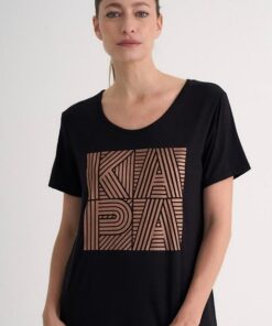 R-2922 REMERA MODAL KAPA ESTAMPADA CON TACHAS