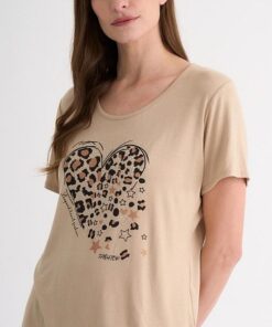 R-2926 REMERA MODAL CORAZON ESTRELLAS CON TACHAS