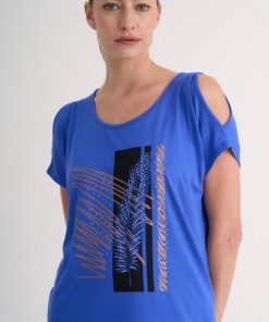 R-2927 REMERA MODAL HOJA ESTAMPADA CON MANGA DOLMAN