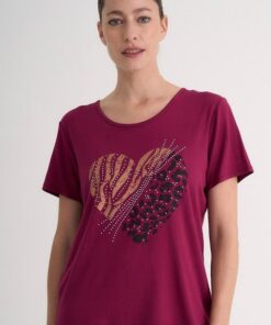 R-2931 REMERA MODAL ESTAMPADA CORAZON CON TACHAS