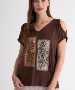 R-2934 REMERA MODAL 2 CUADRADOS CON MANGA DOLMAN
