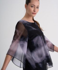R-2945 BLUSA TUL BATIK CUELLO BOTE