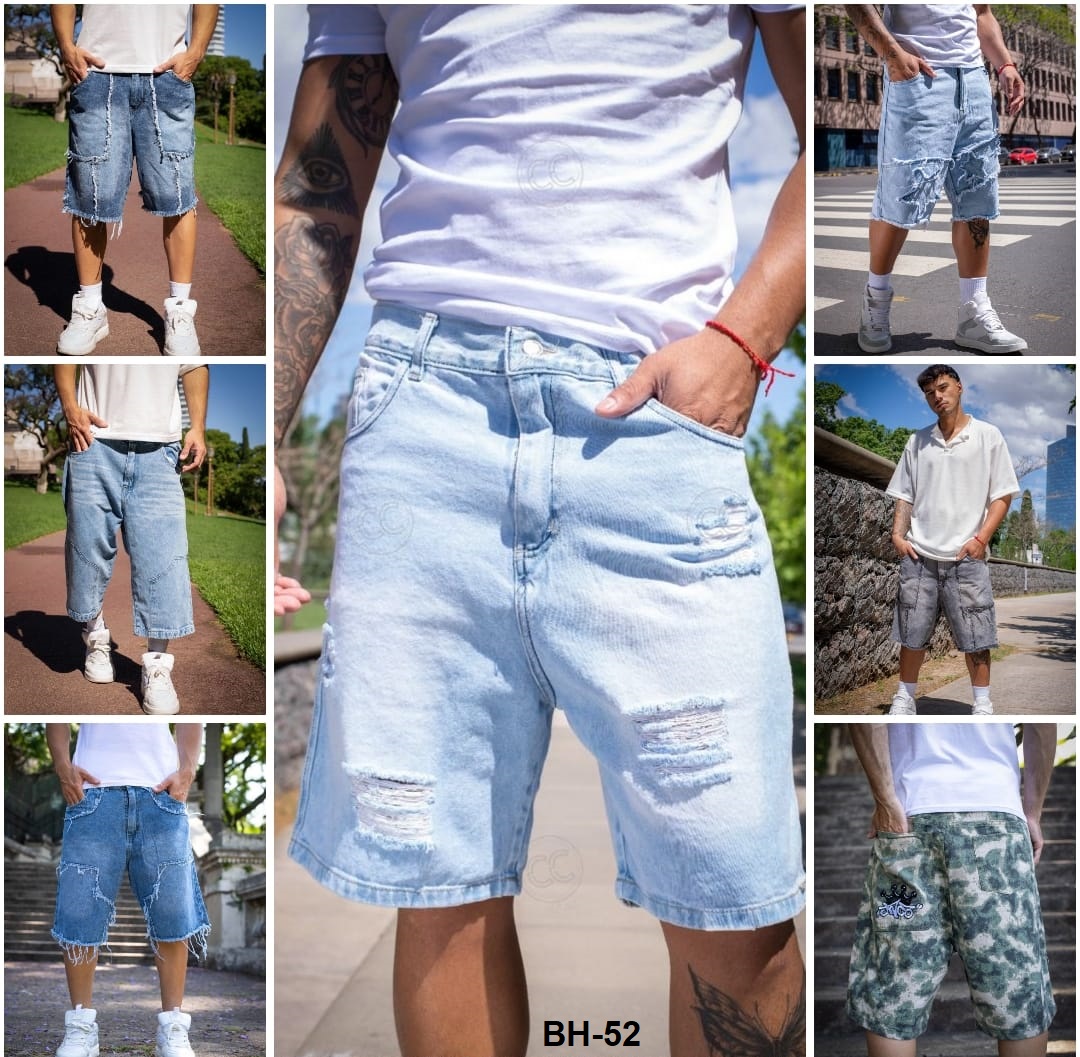 BH-52 BERMUDA JEANS HOMBRE VARIOS MODELOS OFERTA