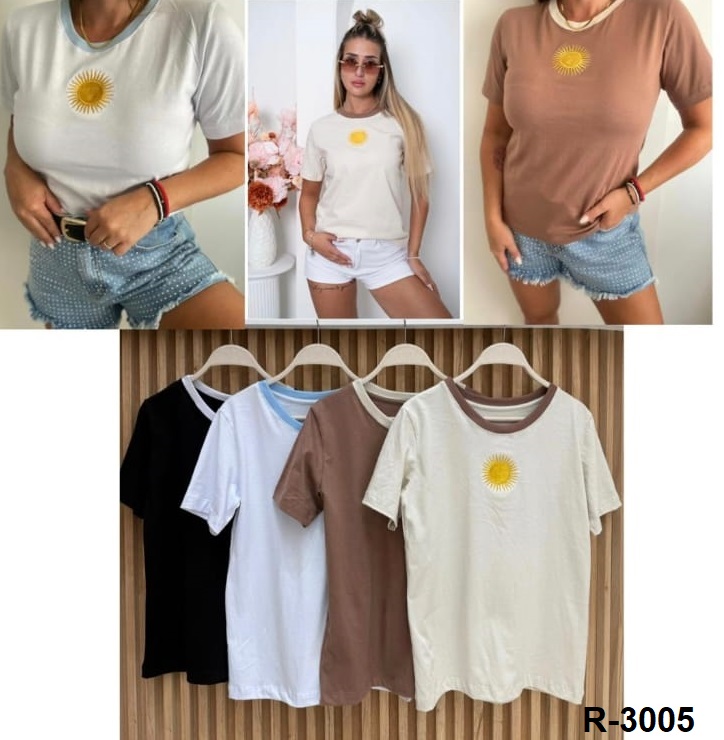 R-3005 REMERA ALGODON SOL BORDADO