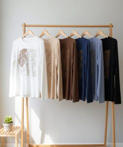 R-3012 REMERA VISCOSA ESTAMPA GLORIOUS CON DETALLE TACHAS - Imagen 2