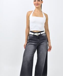 ART-2852 JEAN DIWAY WIDE LEG CIGARRETE RIGIDO GRIS