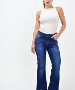 ART-3130 JEAN DIWAY AZUL LOCALIZADO OXFORD ELASTIZADO