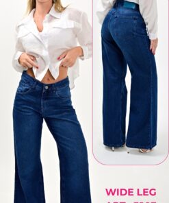 ART-3207 JEAN DIWAY AZUL TONALIZADO WIDE LEG RIGIDO
