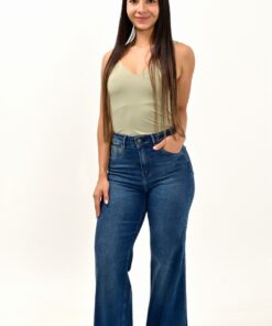 ART-3224 JEAN DIWAY WIDE LEG TIRO ALTO ELASTIZADO SIMIL LOCALIZADO
