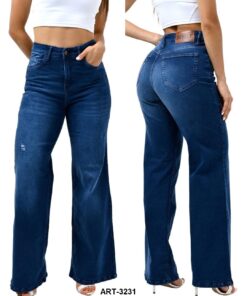 ART-3231 JEAN DIWAY ELASTIZADO WIDE LEG AZUL ROTITO