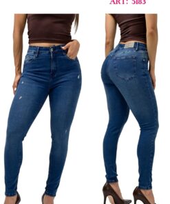 ART-5183 JEAN DIWAY ELASTIZADO SKINNY AZUL LOCALIZADO ROTITO