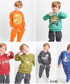 CJ-02 CONJUNTO VARON BUZO FRIZA ESTAMPADO + BABUCHA FRIZA