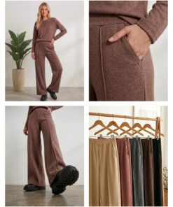 P-344 PALAZZO DARLON JASPEADO CON BOLSILLOS Y DETALLE DE ALFORZAS