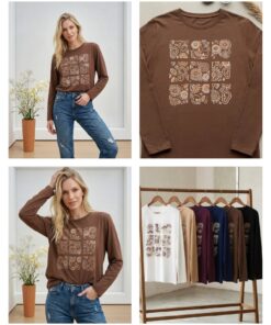 R-3021 REMERA MODAL SOFT CON DETALLE DE TACHAS ESTAMPADA SIMBOLOS