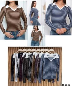 R-3046 CAMISETA CHOMBA MORLEY RAYADA