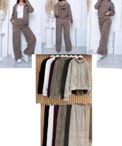 CJ-03 CONJUNTO DE CAMPERA CHENILLE Y PALAZZO CHENILLE SUPER ABRIGADO !