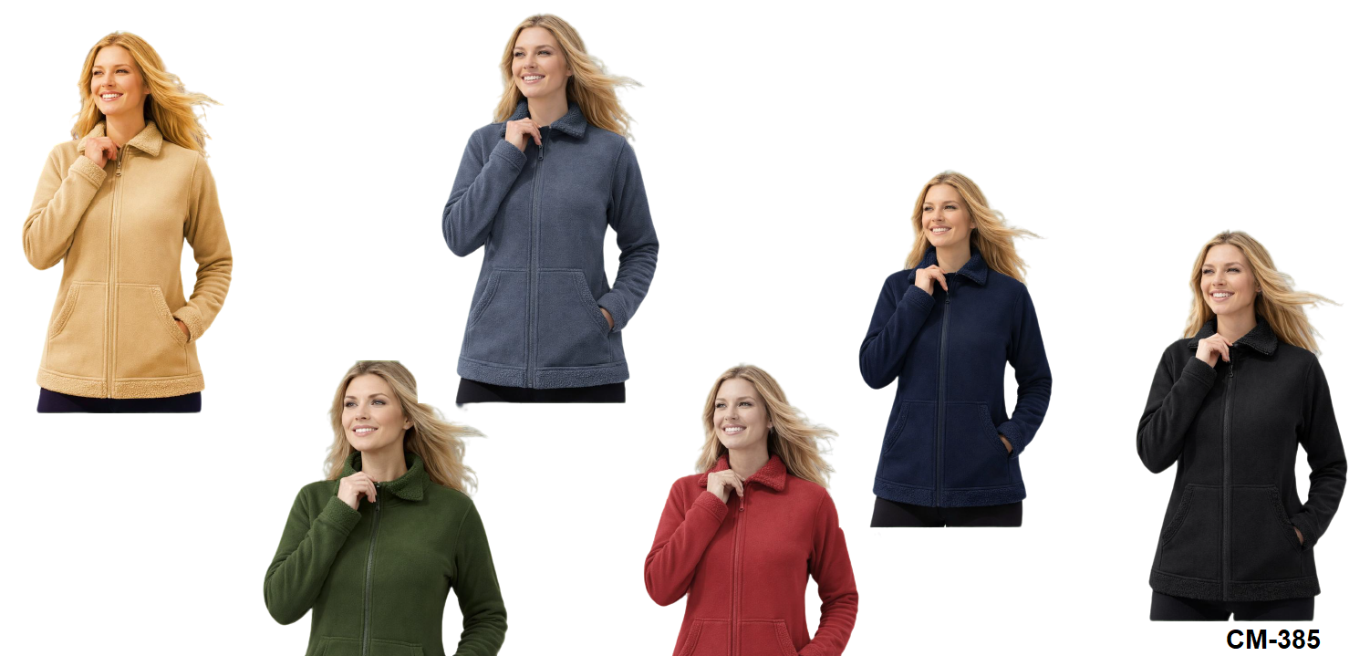 CM-385 CAMPERA SIN CAPUCHA POLAR CON CORDERITO ADENTRO