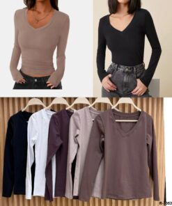 R-3052 CAMISETA ALGODON ESCOTE V