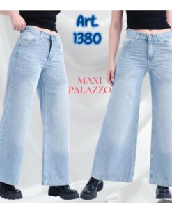 ART-1380 JEAN DAMA MAXI PALAZZO LOCALIZADO VETEADO