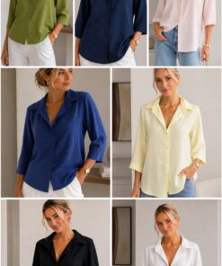 CAM-786 CAMISA CEY 3/4 CLASICA SIN BOLSILLOS