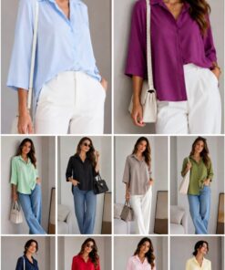 CAM-793 CAMISA CLASICA MANGA 3/4 CEY LISA