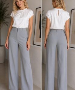 P-365 PANTALON SASTRERO SIN BOLSILLO CON PINZAS