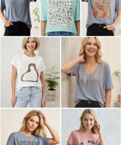R-3030 REMERA MODAL ESTAMPADA VARIOS MODELOS