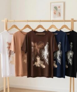 R-3061 REMERA VISCOSA ESTAMPADA FLORES FOIL - Imagen 2