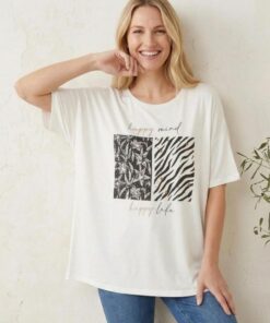 R-3062 REMERA MODAL VISCOSA ESTAMPADA HAPPY TACHAS