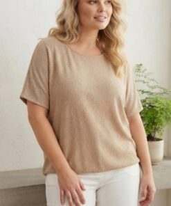 R-3069 BLUSA CUELLO REDONDO TELA HAWAII