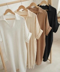 R-3073 CAMISOLA LARGA RAYADA CON BOLSILLOS - Imagen 2