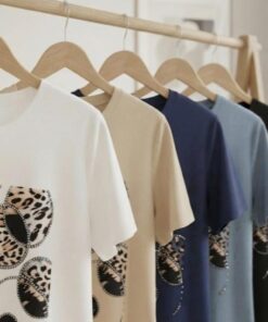 R-3074 REMERA MODAL VISCOSA DETALLE ANIMAL PRINT TACHAS - Imagen 2