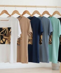 R-3075 REMERA MODAL VISCOSA ESTAMPADA FOIL HAPPY - Imagen 2