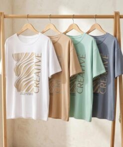 R-3078 REMERA MODAL VISCOSA ESTAMPADA TACHAS CREATIVE - Imagen 2