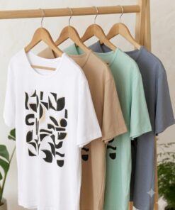 R-3079 REMERA MODAL VISCOSA ESTAMPA FORMAS Y TACHAS - Imagen 2