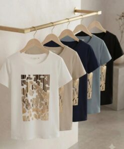 R-3085 REMERA MODAL VISCOSA CON ESTAMPA FOIL - Imagen 2