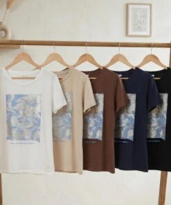 R-3088 REMERA MODAL VISCOSA ESTAMPADA FLORES FOIL - Imagen 2