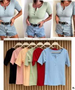 R-3028 REMERA MORLEY CON BOTONES BASICA