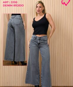 ART-3398 JEAN DIWAY GRIS WIDE LEG CON REGULADOR