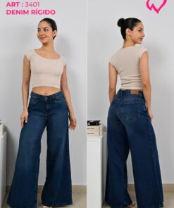 ART-3401 JEAN DIWAY WIDE LEG RIGIDO AZUL