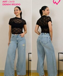 ART-3419 JEAN DIWAY WIDE LEG RIGIDO ROTURITA CLARITO