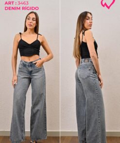 ART-3463 JEAN DIWAY WIDE LEG RIGIDO GRIS