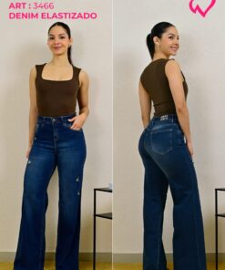 ART-3466 JEAN DIWAY AZUL ROTURITA WIDE LEG ELASTIZADO