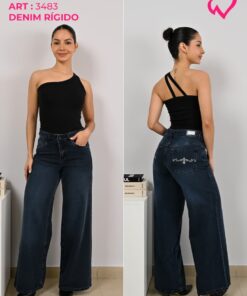 ART-3483 JEAN DIWAY MEGA WIDE LEG DETALLE BOLSILLO BORDADO