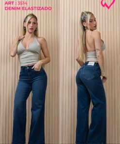 ART-3514 JEAN DIWAY WIDE LEG ELASTIZADO AZUL