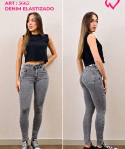 ART-3662 JEAN DIWAY ELASTIZADO GRIS NEVADO