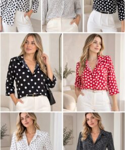 CAM-797 CAMISA FIBRANA LUNARES/ PUNTOS VARIOS MODELOS