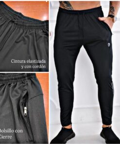PH-41 PANTALON DEPORTIVO HOMBRE ELASTIZADO CON BOLSILLOS DE CIERRE