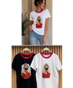 R-3093 REMERA ALGODON COMBINADA CHICA CAMARA