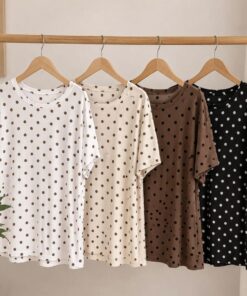R-3098 REMERA MODAL VISCOSA CON LUNARES - Imagen 2
